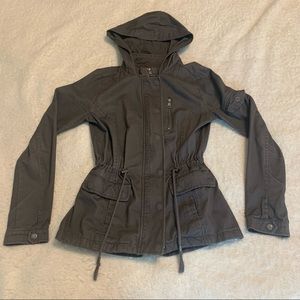 Sky and Sparrow x Tilly’s Grey Adjustable Waist Hooded Zip-Up Jacket Size S